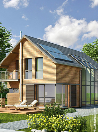 Einfamilienhaus mit Holzfassade